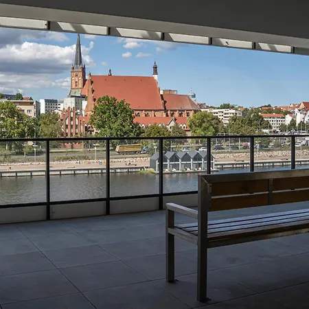 Nad Odra - Luksusowy Z Widokiem Na Odre, Tarasem I Klimatyzacja Lägenhet *