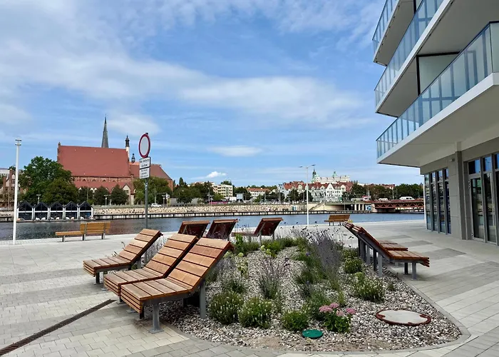 Nad Odrą - Luksusowy Z Widokiem Na Odrę, Tarasem I Klimatyzacją